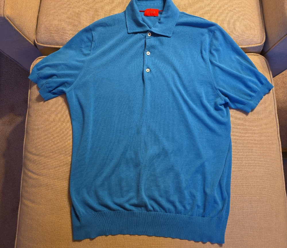 Isaia Vibrant Blue Polo Shirt